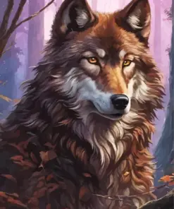 Chocolate Brown Wolf Diamond Painting