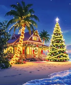 Christmas At The Beach Diamond Painting