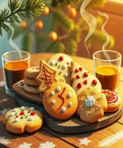 Christmas Cookies And Coffee Diamond Painting
