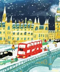 Christmas In London Art Diamond Painting