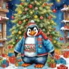 Christmas Penguin Diamond Painting