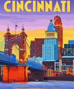 Cincinnati City Poster Diamond Painting