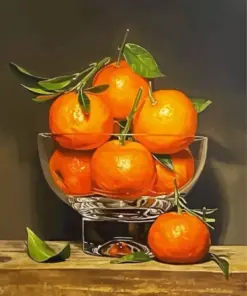 Clementine Fruit In Bowl Diamond Painting