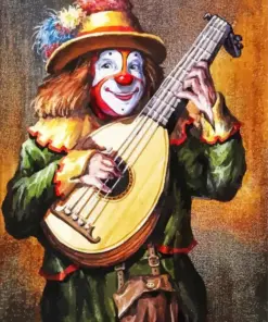Clown Musician Art Diamond Painting
