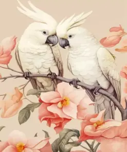 Cockatoo Couple Art Diamond Painting