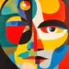 Colorful Abstract Face Art Diamond Painting