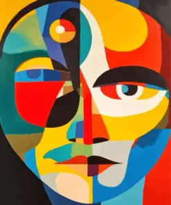 Colorful Abstract Face Art Diamond Painting