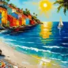 Colorful Beach Houses Diamond Painting