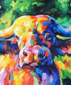 Colorful Bison Art Diamond Painting