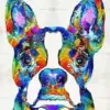 Colorful Boston Terrier Dog Diamond Painting