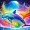 Colorful Dolphin Diamond Painting