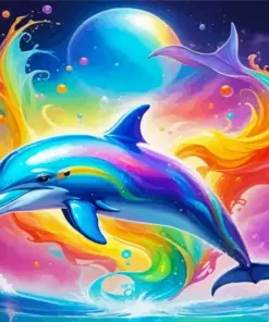 Colorful Dolphin Diamond Painting