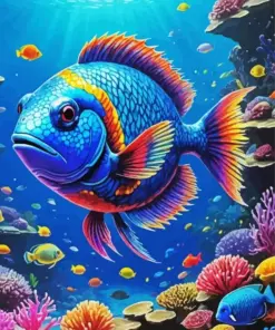 Colorful Fish In The Ocean Diamond Painting