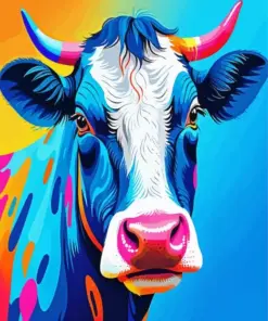 Colorful Highland Cow Art Diamond Painting