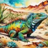 Colorful Iguana Diamond Painting