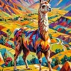 Colorful Llama Art Diamond Painting