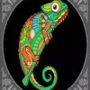 Colorful Mandala Chameleon Diamond Painting