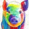 Colorful Pig Art Diamond Painting