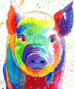 Colorful Pig Art Diamond Painting