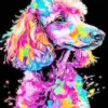 Colorful Poodle Dog Art Diamond Painting