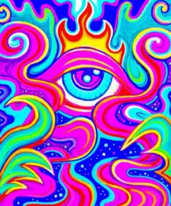 Colorful Psychedelic Eye Art Diamond Painting