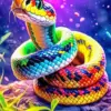 Colorful Rainbow Snake Diamond Painting