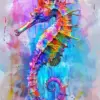 Colorful Seahorse Art Diamond Painting
