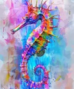 Colorful Seahorse Art Diamond Painting
