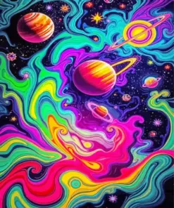 Colorful Space Art Diamond Painting
