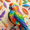 Cool Rainbow Parrot Diamond Painting