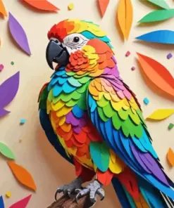 Cool Rainbow Parrot Diamond Painting