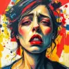 Cool Sad Woman Portrait Diamond Painting