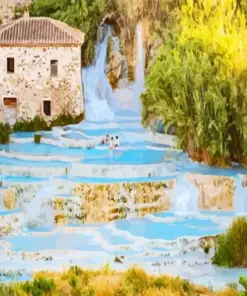 Cool Saturnia Hot Springs Art Diamond Painting