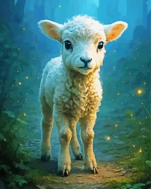 cool small lamb Diamond Paintings Cool Small Lamb Diamond Painting