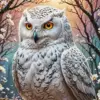 Cool Snowy Owl Art Diamond Painting