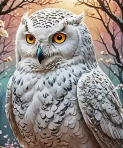 Cool Snowy Owl Art Diamond Painting