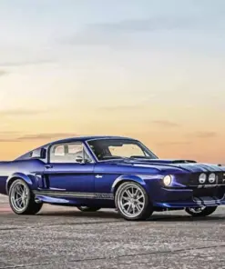 Dark Blue Classic Shelby Mustang Diamond Painting