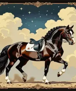 Friesian Horse Diamond Painting