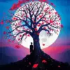 Full Moon Silhouette Diamond Painting