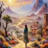 Girl In Desert Diamond Painting