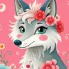 Girly Wolf Art Diamond Painting