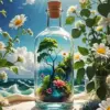 Glass Bottle With Flowers Diamond Painting