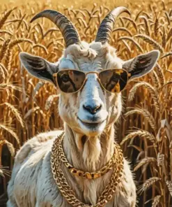 Goat Wearing Sunglasses Diamond Painting