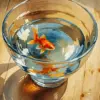 Little Goldfish In A Bowl Diamond Painting