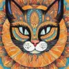 Mandala Cat Face Diamond Painting