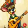 Mexican Chihuahua Playing Guitar Diamond Painting