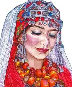 Moroccan Amazigh Woman Diamond Painting