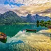 Oppstrynsvatn Lake Diamond Painting