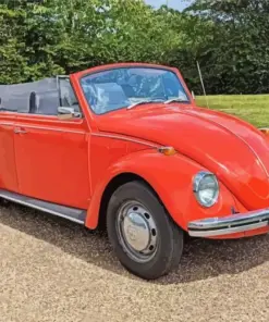 Orange Convertible Beetle Diamond Painting