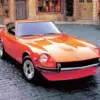 Orange Datsun Car Diamond Painting